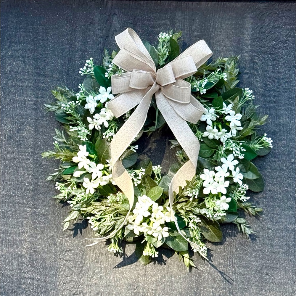 HAND CRAFTED UNIQUE 12” Year Round Wreath - Picture 2 of 8